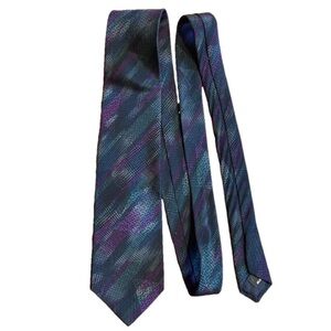Vintage Highland Park Canada Tie – Blue/Purple Abstract – 3” x 59” (3/$25)